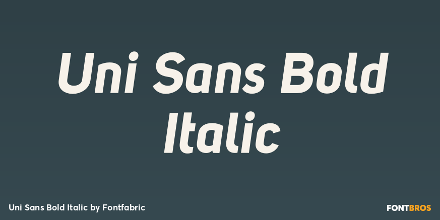 Uni Sans Bold Italic Font Poster #1