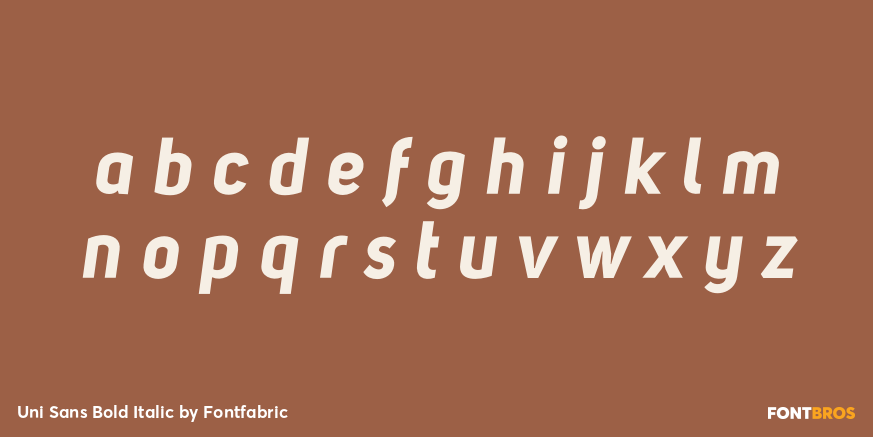 Uni Sans Bold Italic Font Poster #3