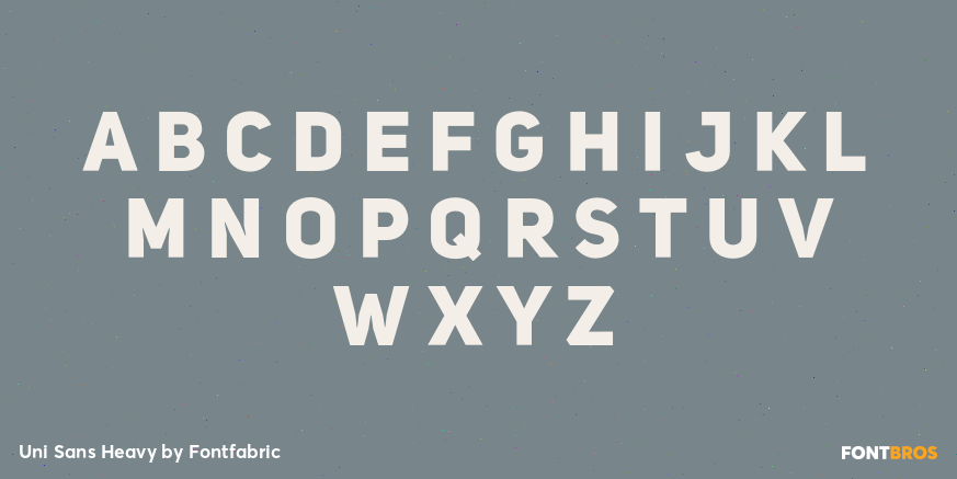 Uni Sans Heavy Font Poster #2