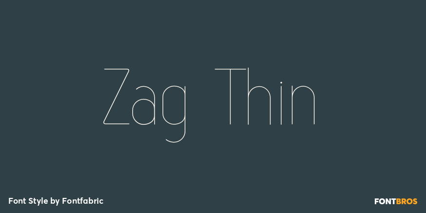 Zag Thin Font Poster #1