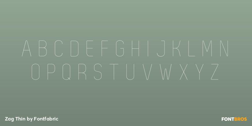 Zag Thin Font Poster #2