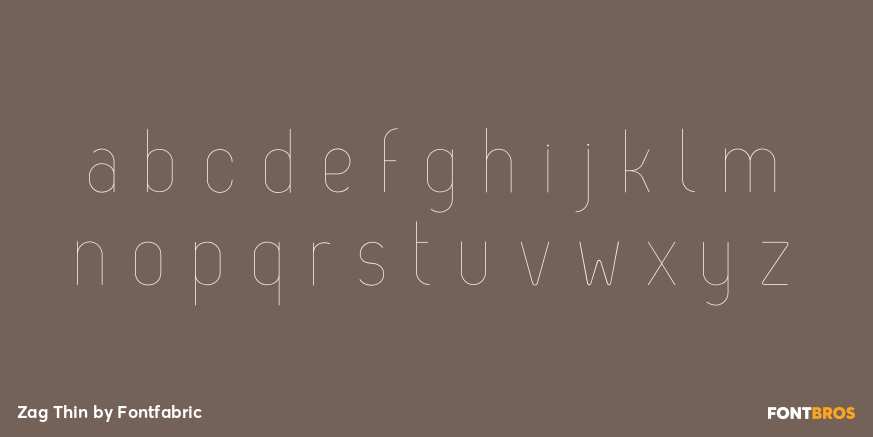 Zag Thin Font Poster #3