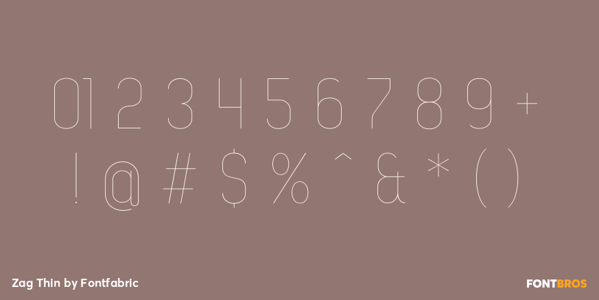 Zag Thin Font Poster #4