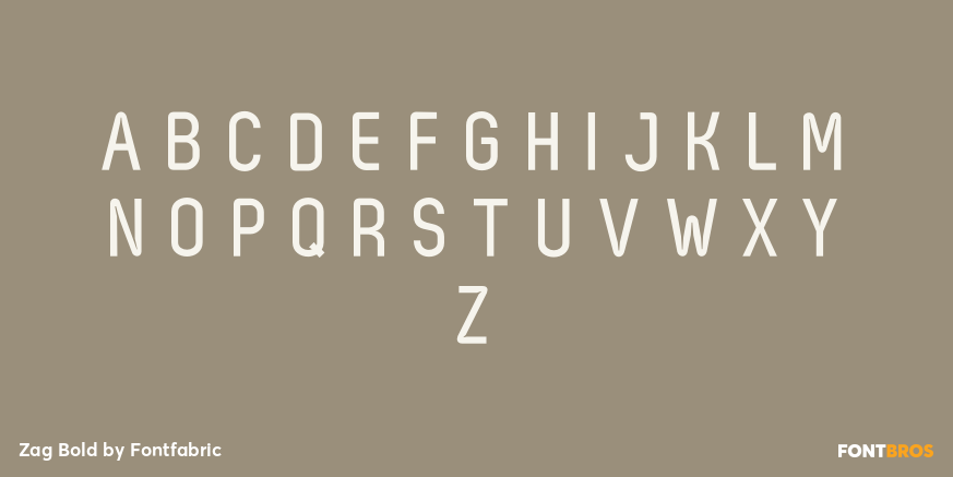 Zag Bold Font Poster #2
