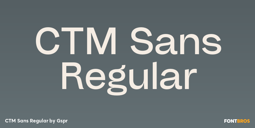 CTM Sans Regular Font Poster #1