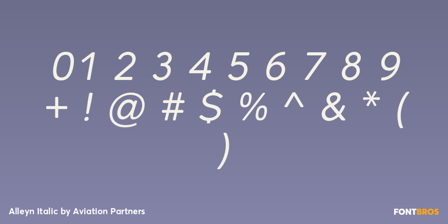 Alleyn Italic Font Poster #4