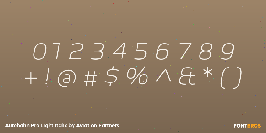 Autobahn Pro Light Italic Font Poster #4