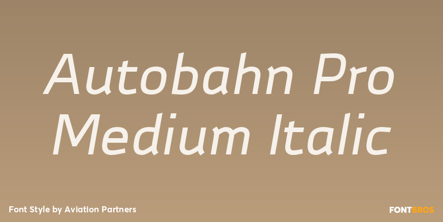 Autobahn Pro Medium Italic Poster
