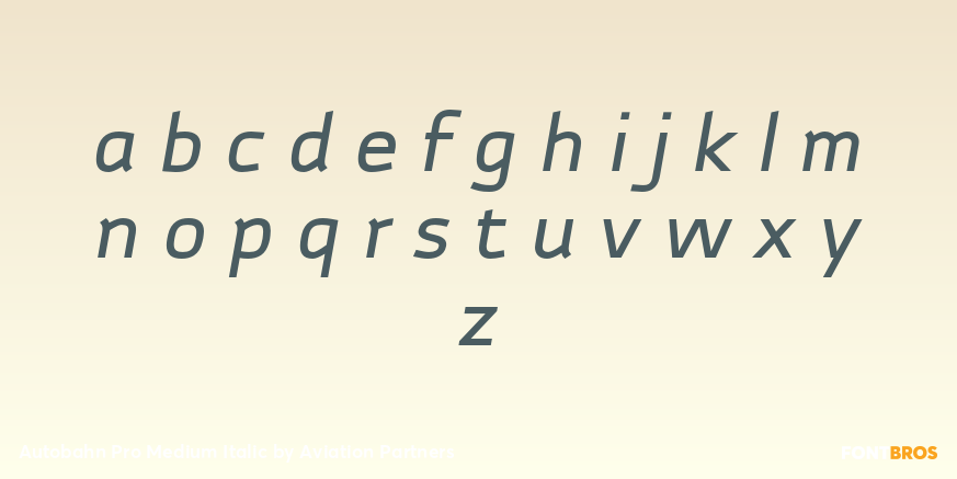 Autobahn Pro Medium Italic Font Poster #3