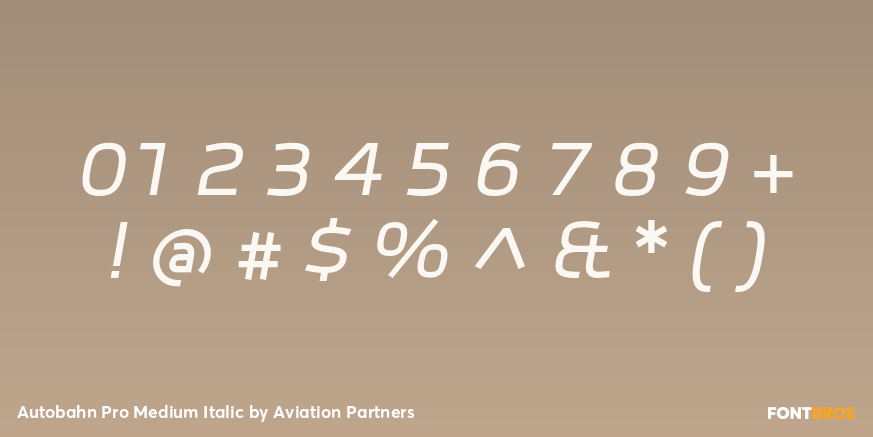 Autobahn Pro Medium Italic Font Poster #4