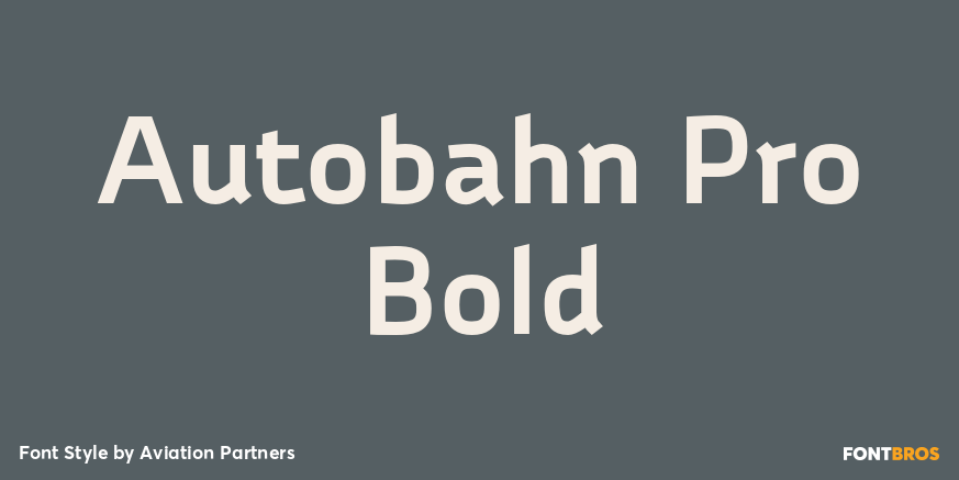 Autobahn Pro Bold Font Poster #1