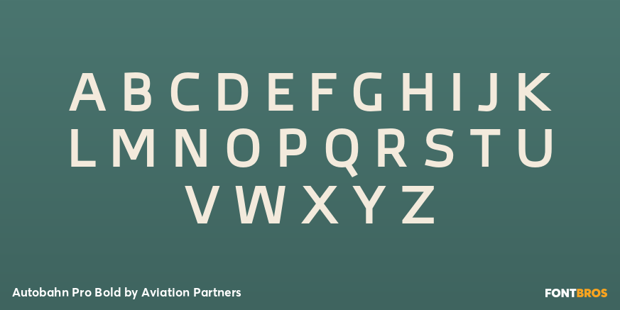 Autobahn Pro Bold Font Poster #2