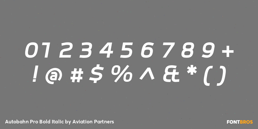 Autobahn Pro Bold Italic Font Poster #4