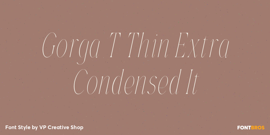 Gorga T Thin Extra Condensed It Poster