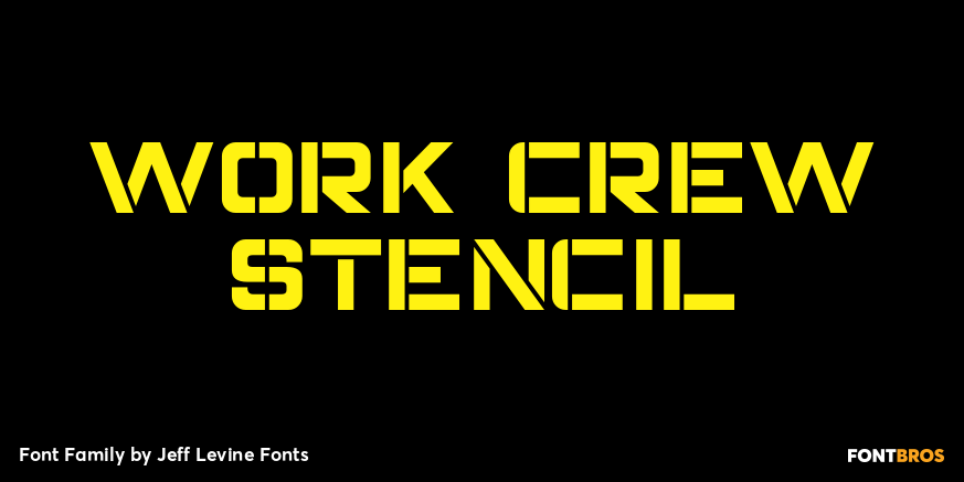 Work Crew Stencil Font Family Poster