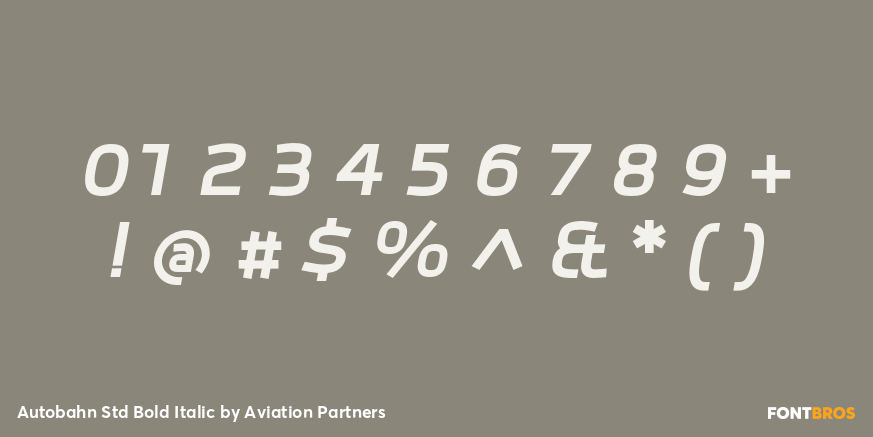 Autobahn Std Bold Italic Font Poster #1