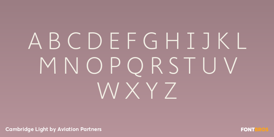 Cambridge Light Font Poster #2