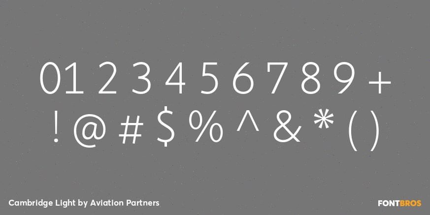 Cambridge Light Font Poster #4