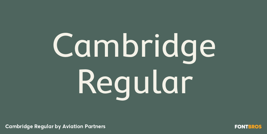 Cambridge Regular Font Poster #1