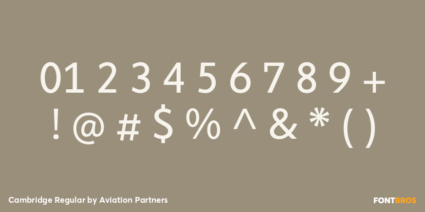 Cambridge Regular Font Poster #4