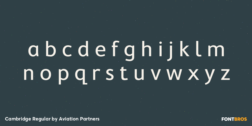 Cambridge Regular Font Poster #1