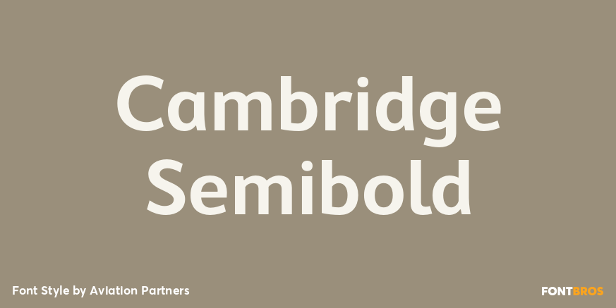 Cambridge Semibold Font Poster #1