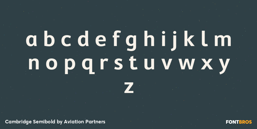 Cambridge Semibold Font Poster #3