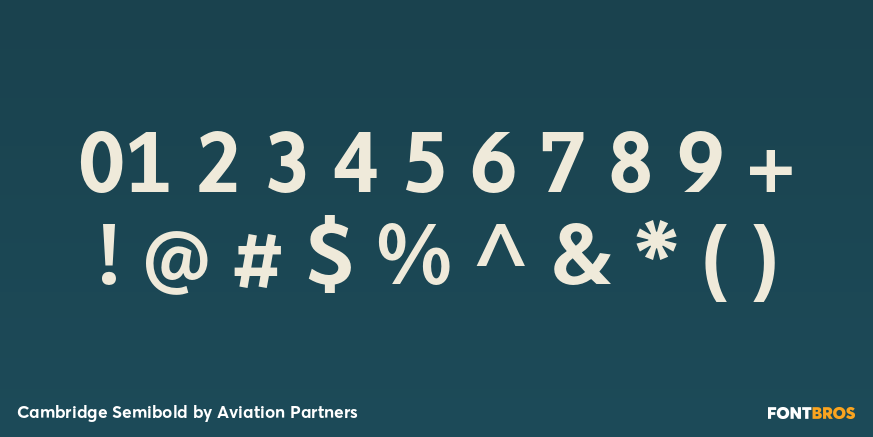 Cambridge Semibold Font Poster #4