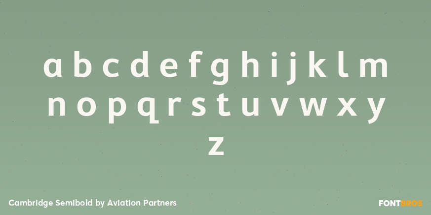 Cambridge Semibold Font Poster #1