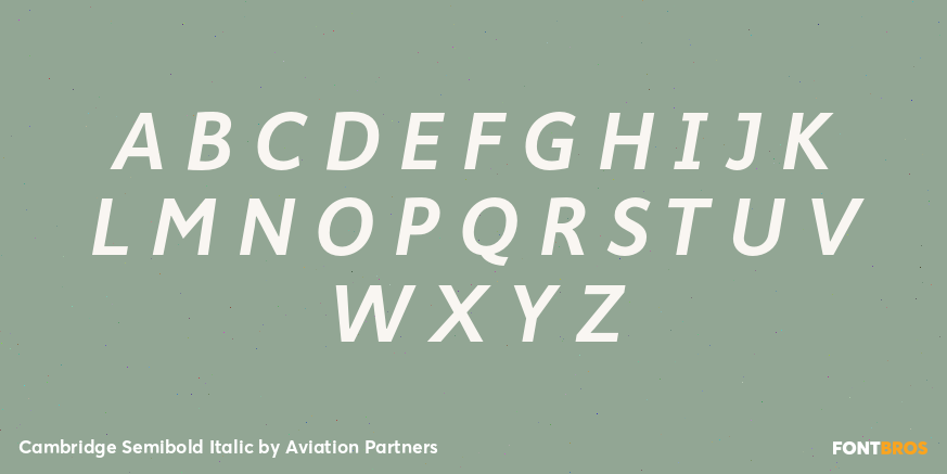 Cambridge Semibold Italic Font Poster #2