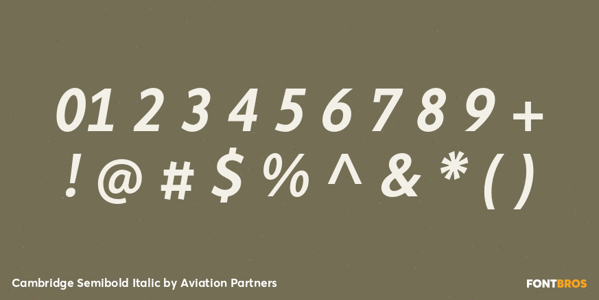 Cambridge Semibold Italic Font Poster #4