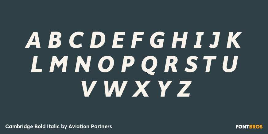 Cambridge Bold Italic Font Poster #2