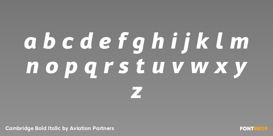 Cambridge Bold Italic Font Poster #3