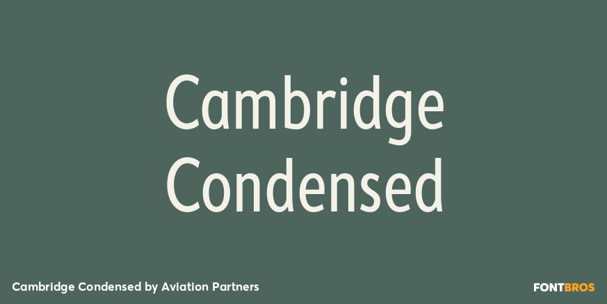 Cambridge Condensed Font Poster #1