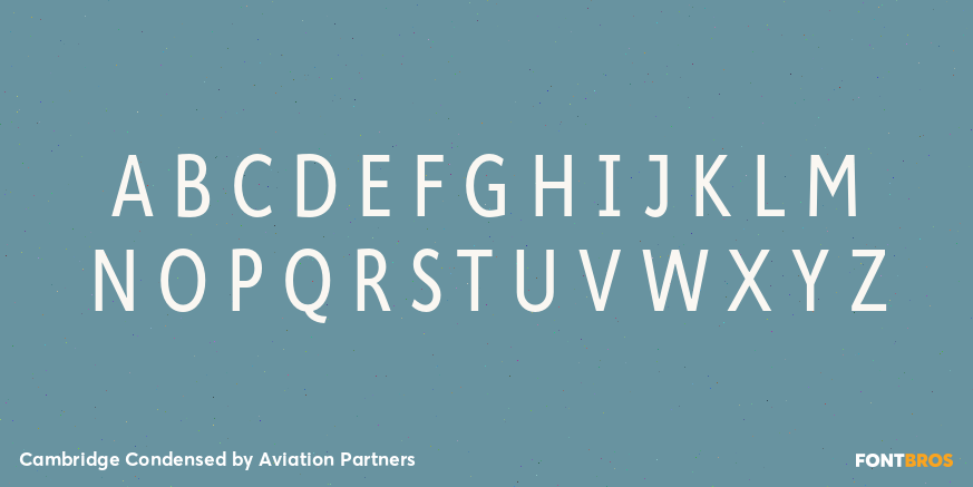 Cambridge Condensed Font Poster #2