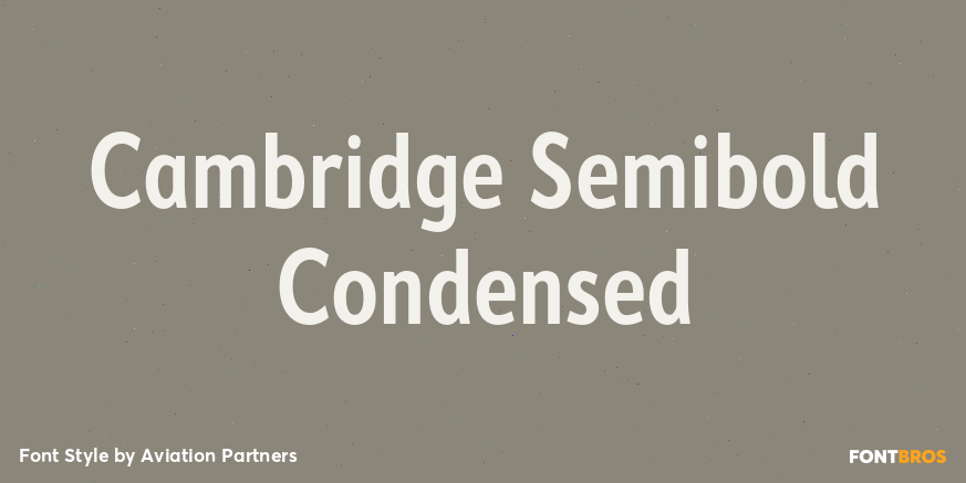 Cambridge Semibold Condensed Font Poster #1