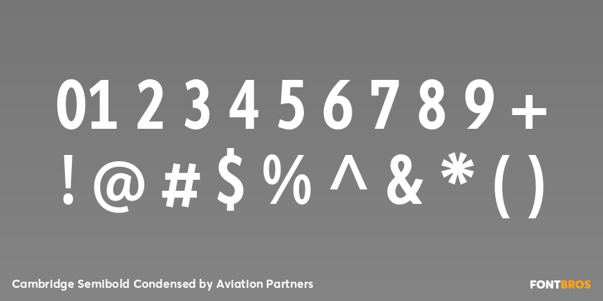 Cambridge Semibold Condensed Font Poster #1