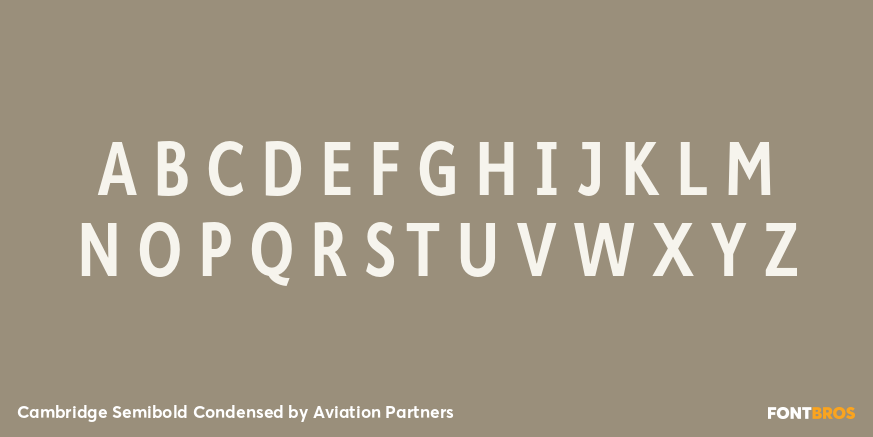 Cambridge Semibold Condensed Font Poster #1