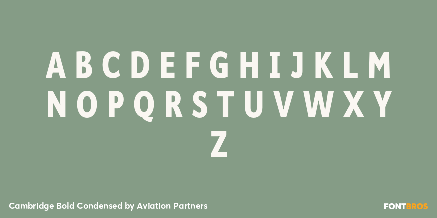 Cambridge Bold Condensed Font Poster #2