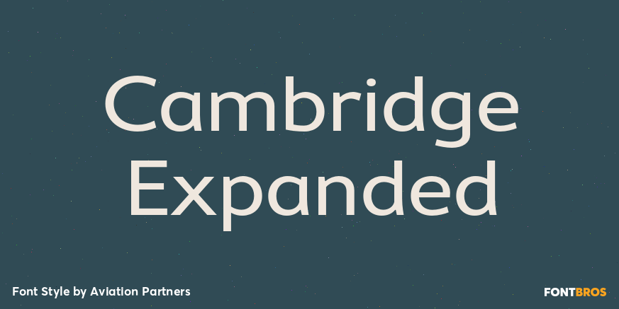 Cambridge Expanded Font Poster #1