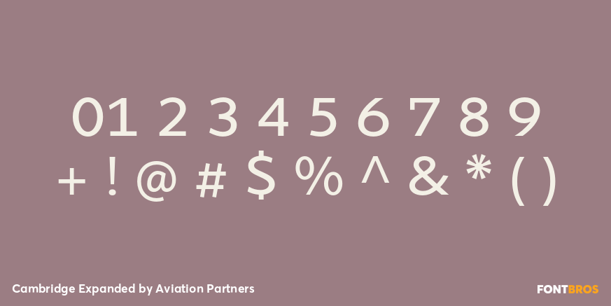 Cambridge Expanded Font Poster #1