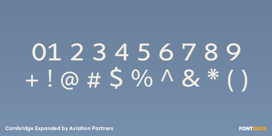 Cambridge Expanded Font Poster #4