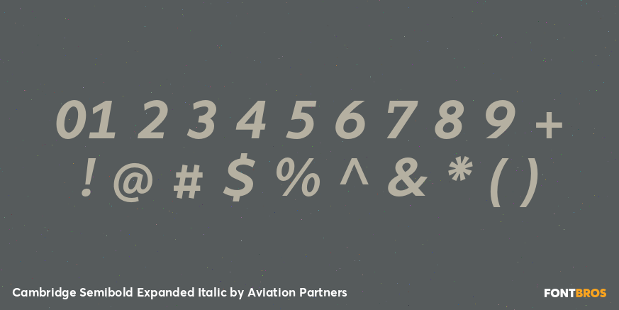 Cambridge Semibold Expanded Italic Font Poster #4