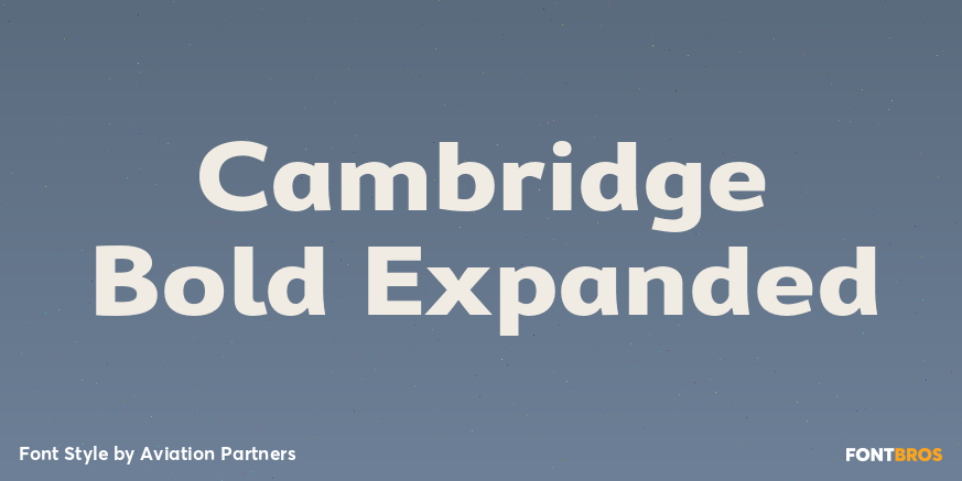 Cambridge Bold Expanded Font Poster #1