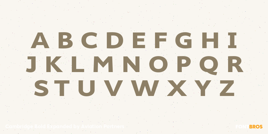 Cambridge Bold Expanded Font Poster #2