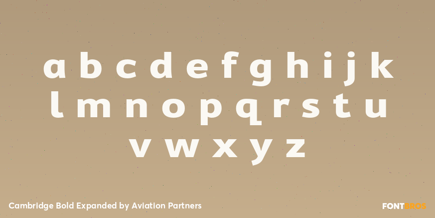 Cambridge Bold Expanded Font Poster #3