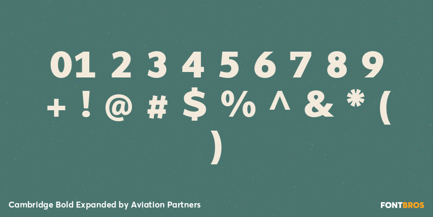 Cambridge Bold Expanded Font Poster #4