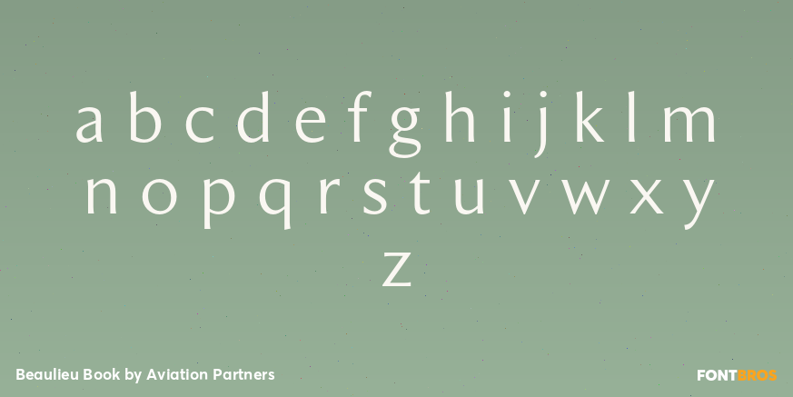 Beaulieu Book Font Poster #1