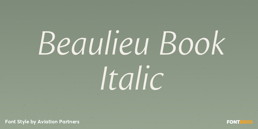 Beaulieu Book Italic Font Poster #1