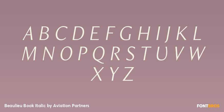Beaulieu Book Italic Font Poster #2